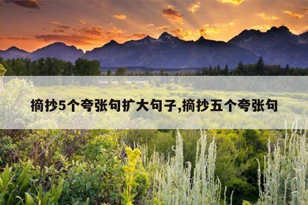 熱鬧夸張句怎么寫 摘抄5個夸張句擴大句子,摘抄五個夸張句